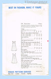 Vogue 7047: 1960s Uncut Misses Flared Cocktail Dress 36B Vintage Sewing Pattern