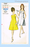 Vogue 7047: 1960s Uncut Misses Flared Cocktail Dress 36B Vintage Sewing Pattern