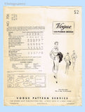 Vogue Couturier Design 706: 1950s Misses Street Dress 30 B Vintage Sewing Pattern