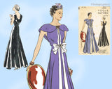 Vogue 7116: 1930s Glamorous Misses Evening Gown Sz 32 B Vintage Sewing Pattern