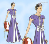 Vogue 7116: 1930s Glamorous Misses Evening Gown Sz 32 B Vintage Sewing Pattern