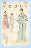1950s Vintage Vogue Sewing Pattern 7786 Misses Peignoir Negligee 32-34 B