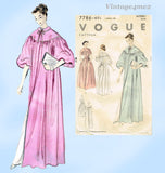 1950s Vintage Vogue Sewing Pattern 7786 Misses Peignoir Negligee 32-34 B