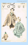 1950s Vintage Vogue Sewing Pattern 7803 Misses Chunky Jacket Uncut