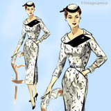 Vogue Couturier Design 799: 1950s Misses Street Dress 36B Vintage Sewing Pattern