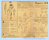 Vogue Couturier Design 799: 1950s Misses Street Dress 36B Vintage Sewing Pattern