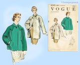 Vogue 8295: 1950s Chic Misses Swing Jacket Sz 30-32 B Vintage Sewing Pattern