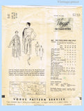 Vogue Couturier Design 841: 1950s Misses Dress & Coat Sz 36 B Vintage Sewing Pattern