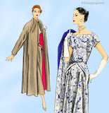 Vogue Couturier Design 841: 1950s Misses Dress & Coat Sz 36 B Vintage Sewing Pattern