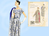 Vogue Couturier Design 841: 1950s Misses Dress & Coat Sz 36 B Vintage Sewing Pattern