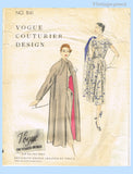 Vogue Couturier Design 841: 1950s Misses Dress & Coat Sz 36 B Vintage Sewing Pattern
