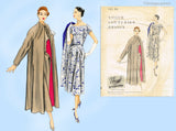 Vogue Couturier Design 841: 1950s Misses Dress & Coat Sz 36 B Vintage Sewing Pattern