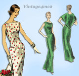 Vogue 8631: 1950s Uncut Misses Evening Gown Size 34 Bust Vintage Sewing Pattern