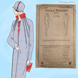 Vogue 9140: 1920s Rare Uncut Misses Flapper Coat Sz 35 B Vintage Sewing Pattern
