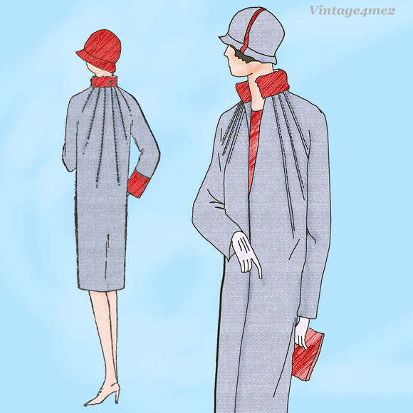 Vogue 9140: 1920s Rare Uncut Misses Flapper Coat Sz 35 B Vintage Sewing Pattern