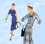 Vogue 9411: 1950s Misses Street Dress Size 36 Bust Vintage Sewing Pattern