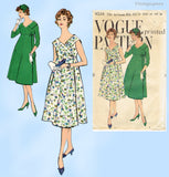 Vogue 9510: 1950s Misses Empire Waist Maternity Dress 34 B Vintage Sewing Pattern