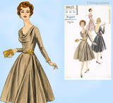 Vogue 9825: 1960s Uncut Misses Cocktail Dress Sz 32 Bust Vintage Sewing Pattern