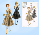 Vogue 9825: 1960s Uncut Misses Cocktail Dress Sz 32 Bust Vintage Sewing Pattern