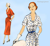 Vogue Special Design 4303: 1950s Misses Street Dress Sz 34 B Vintage Sewing Pattern