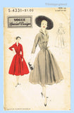 1950s Vintage Vogue Sewing Pattern S-4331 Uncut Special Design Dress Size 32 B