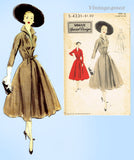 1950s Vintage Vogue Sewing Pattern S-4331 Uncut Special Design Dress Size 32 B