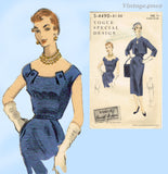 Vogue Special Design S-4490: 1950s Misses Dress 32 B Vintage Sewing Pattern