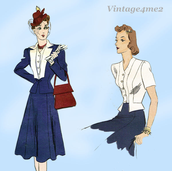 Vogue Special Design S-4125: 1930s Chic Misses Suit 34 B Vintage Sewing Pattern