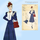 Vogue Special Design S-4125: 1930s Chic Misses Suit 34 B Vintage Sewing Pattern