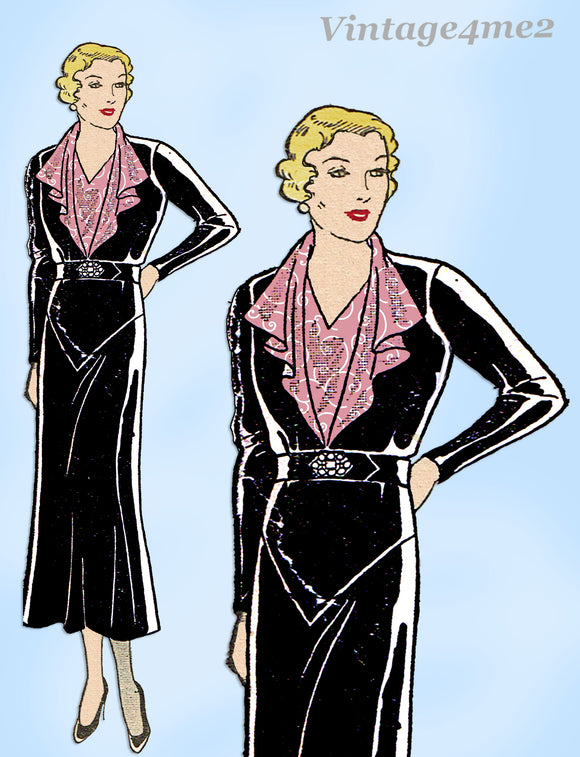 Woman's World 5336: 1930s Uncut Misses Street Dress Sz 38 B Vintage Sewing Pattern
