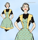 1950s Vintage Anne Adams Sewing Pattern 4568 Cute Fitted Scalloped Apron 36 38 Bust