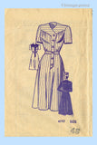1950s Vintage Anne Adams Sewing Pattern 4797 Misses Plus Size Street Dress 48 B