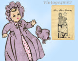 Anne Adams 4802: 1940s Cute 14 Inch Baby Doll Clothes Set Vintage Sewing Pattern