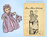 Anne Adams 4802: 1940s Cute 14 Inch Baby Doll Clothes Set Vintage Sewing Pattern