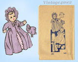 Anne Adams 4802: 1940s Cute 18 Inch Baby Doll Clothes Set Vintage Sewing Pattern