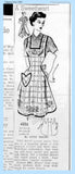Anne Adams 4886: 1950s Darling Misses Full Bib Apron Sz MED Vintage Sewing Pattern
