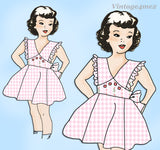 Anne Adams 4889: 1950s Sweet Toddler Girls Sun Dress Size 2 Vintage Sewing Pattern
