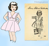 Anne Adams 4889: 1950s Sweet Toddler Girls Sun Dress Size 2 Vintage Sewing Pattern
