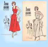 Anne Adams 4833: 1940s Uncut Misses Sun Dress Size 34 B Vintage Sewing Pattern