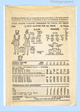 1940s Vintage Advance Sewing Pattern 3151 Cute Girls WWII Pinafore Dress Sz 10