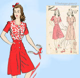 Advance 3255: 1940s Rare Misses Culottes Set Size 38 B Vintage Sewing Pattern