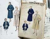 Advance 6329: 1950s Stunning Uncut Swagger Coat Size 36 B Vintage Sewing Pattern