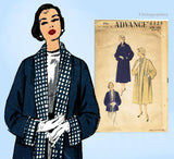Advance 6329: 1950s Stunning Uncut Swagger Coat Size 36 B Vintage Sewing Pattern