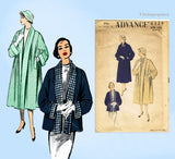 Advance 6329: 1950s Stunning Uncut Swagger Coat Size 36 B Vintage Sewing Pattern
