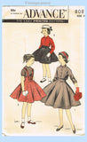 Advance 8081: 1950s Stylish Uncut Girls Suit Size 10 Vintage Sewing Pattern