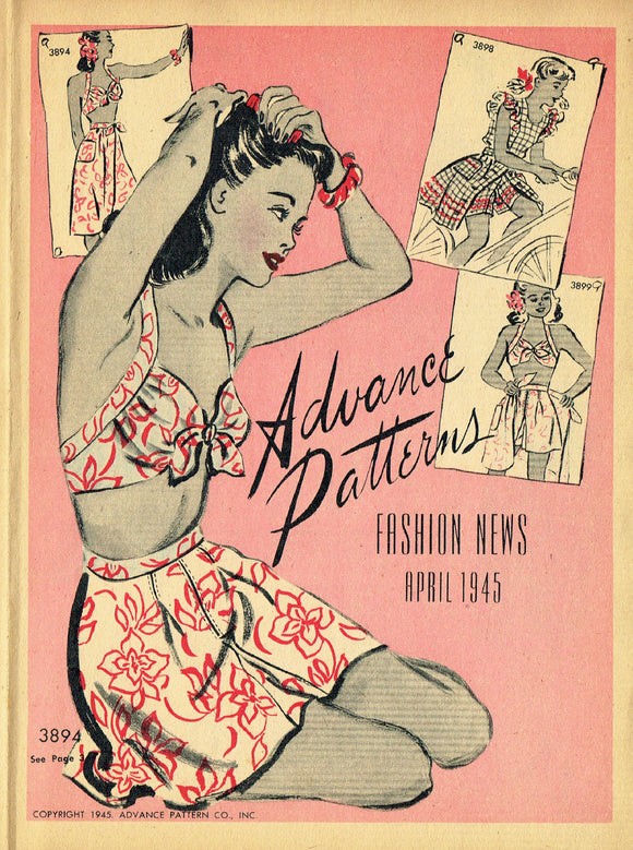 Digital Download Advance Fashion April 1945 Sewing Pattern Catalog