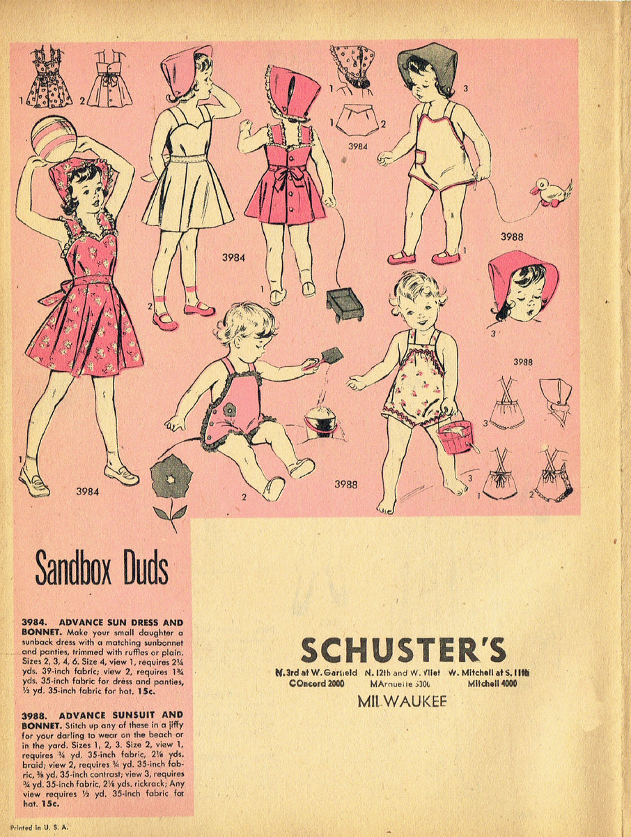 Digital Download Advance Fashion July 1945 Sewing Pattern Catalog ...