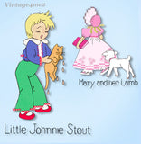 1960s Vintage Aunt Martha's Embroidery Transfer 3275 Nursery Rhyme Quilt Squares