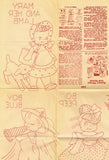 1950s Vintage Aunt Martha's Embroidery Transfer 646 Nursery Rhyme Baby Quilt FF