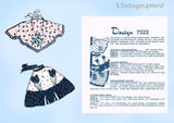 1950s Vintage Mail Order Sewing Pattern 7322 Unusual Slashed Waist Party Apron
